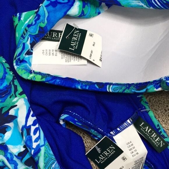 Lauren Ralph Lauren Blue Paisley bikini. NWT - Picture 11 of 12
